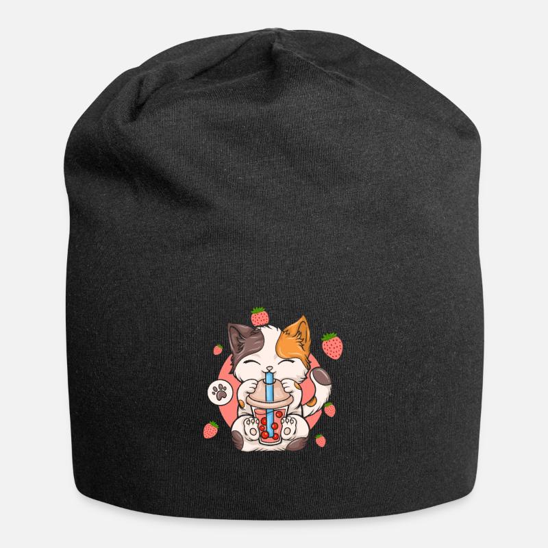 Bubble Tea Boba BubbleTea Kawaii Japan Tea Kpop - Jersey-Beanie - Schwarz