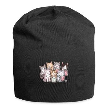 Bubble Tea Boba BubbleTea Kawaii Japan Tea Kpop - Jersey Beanie - black - Front