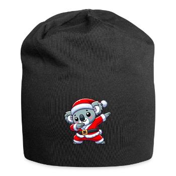 Noël Koala Père Noël Drôle d’amoureux des koalas - Bonnet en jersey - noir - Devant