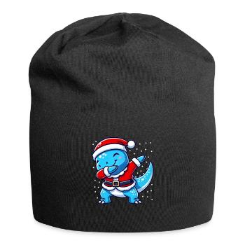Christmas T-rex Santa Funny T-rex Lover - Jersey Beanie - black - Front