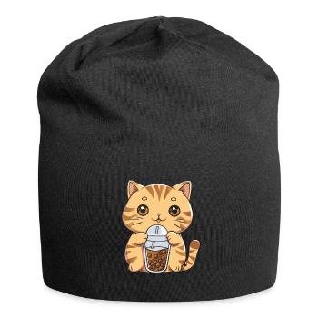 Thé à bulles Boba BubbleTea Kawaii Japan Tea Kpop - Bonnet en jersey - noir - Devant