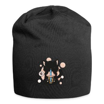 Thé à bulles Boba BubbleTea Kawaii Japan Tea Kpop - Bonnet en jersey - noir - Devant