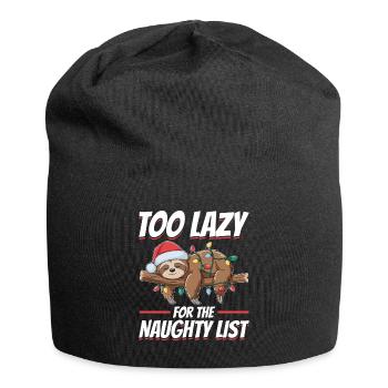 Noël paresseux trop paresseux pour la liste des vilains - Bonnet en jersey - noir - Devant