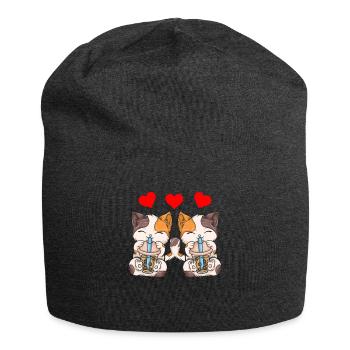 Thé à bulles Boba BubbleTea Kawaii Japan Tea Kpop - Bonnet en jersey - charbon - Devant