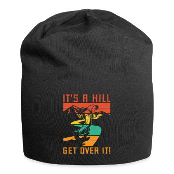 Courir c’est une colline S’en sortir Marathonien - Bonnet en jersey - noir - Devant