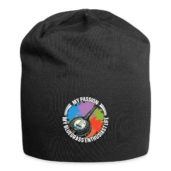 Bluegrass Music My Passion My Bluegrass Musician - Jersey-Beanie - Schwarz - Vorne