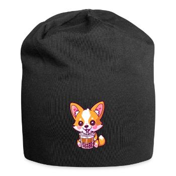 Thé à bulles Boba BubbleTea Kawaii Japan Tea Kpop - Bonnet en jersey - noir - Devant