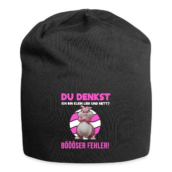 Hase Tshirt Lustig Witzig Humor Sarkasmus Büro - Jersey-Beanie - Schwarz - Vorne