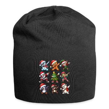 Dabbing Santa Elf Christmas Dance Squad Trendy - Jersey-Beanie - Schwarz - Vorne