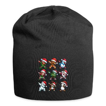 Dabbing Santa Elf Christmas Dance Squad Trendy - Jersey-Beanie - Schwarz - Vorne