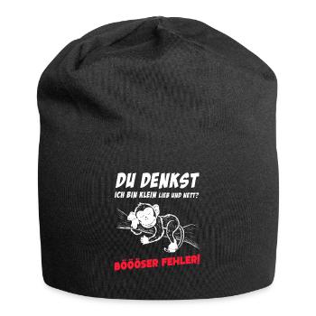 Affe Tshirt Lustig Witzig Humor Sarkasmus Büro - Jersey-Beanie - Schwarz - Vorne