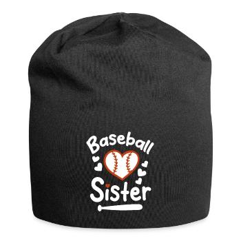 Baseball Sport Baseballspieler Pitcher Catcher USA - Jersey-Beanie - Schwarz - Vorne