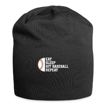 Baseball Sport Baseballspieler Pitcher Catcher USA - Jersey-Beanie - Schwarz - Vorne