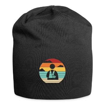 Retro Broken Arm Leg Broken Bone Broken Finger - Jersey Beanie - black - Front