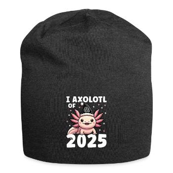 Neujahr 2025 Axolotl Lustiger Silvesterabend - Jersey-Beanie - Anthrazit - Vorne