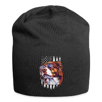 Poussez le style au niveau supérieur avec notre Cool Dog - Bonnet en jersey - noir - Devant