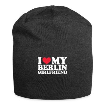 Berlin Freundin Girlfriend Beziehung Couple Liebe - Jersey-Beanie - Anthrazit - Vorne