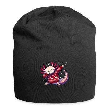 Weihnachten Axolotl Hässliche Weihnachten - Jersey-Beanie - Schwarz - Vorne