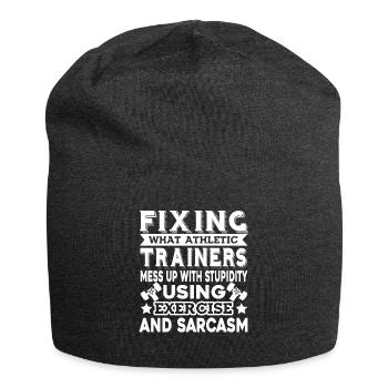 Athletic Trainer Proud Athletic Trainer - Jersey Beanie - charcoal grey - Front