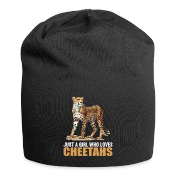 Cheetah Geparde Gepard - Jersey-Beanie - Schwarz - Vorne