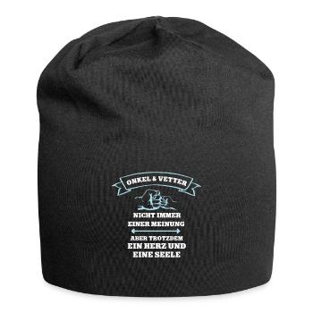 Team Onkel und Vetter Partnerlook Familie Cousin - Jersey-Beanie - Schwarz - Vorne