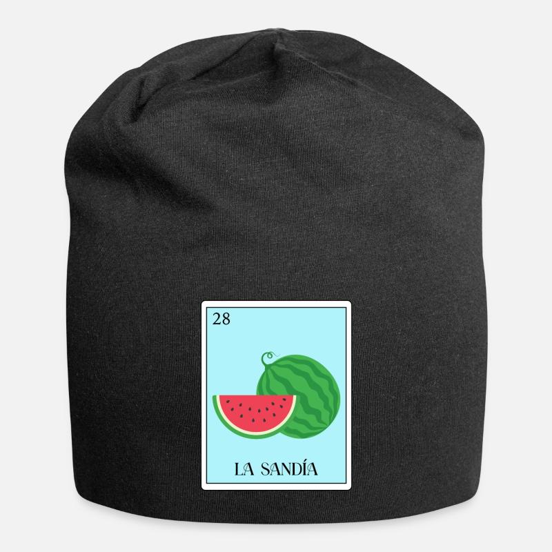 Melon pastèque Fruit d’été Cadeau végétalien - Bonnet en jersey - noir