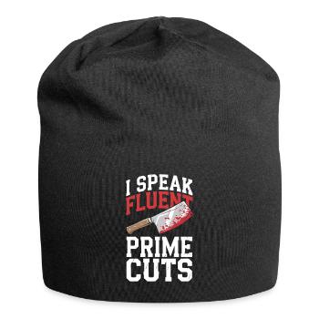 Fleischer Metzger Schlachter - Jersey-Beanie - Schwarz - Vorne