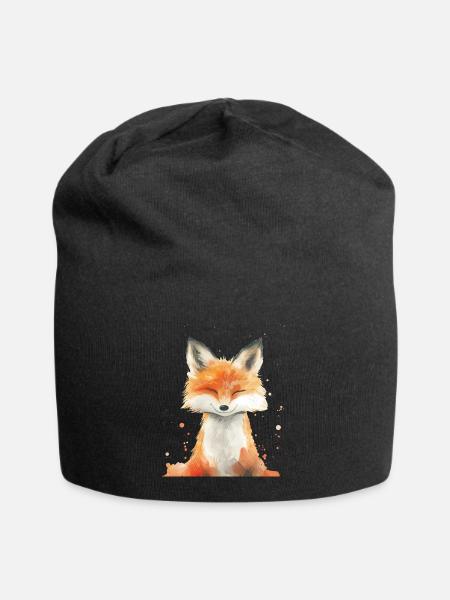 Fuchs - Jersey-Beanie - Schwarz