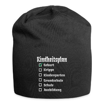 Krippe Kind Kita Kindergarten Geschenk - Jersey-Beanie - Schwarz - Vorne