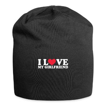 Girlfriend Freundin Beziehung Couple Liebe Pärchen - Jersey-Beanie - Schwarz - Vorne