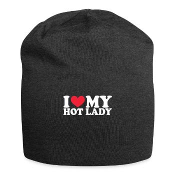 Petite amie Petite amie Relation Couple Amour Couple - Bonnet en jersey - charbon - Devant