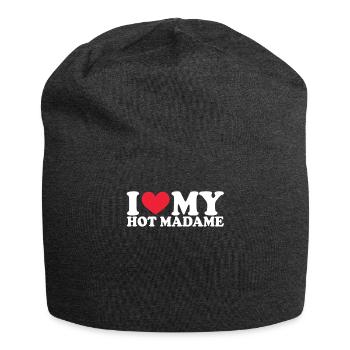 Petite amie Petite amie Relation Couple Amour Couple - Bonnet en jersey - charbon - Devant
