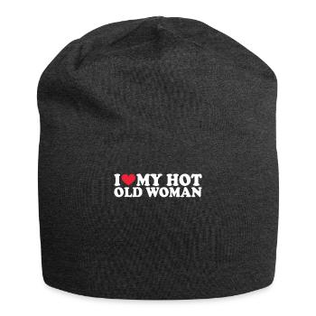 Petite amie Petite amie Relation Couple Amour Couple - Bonnet en jersey - charbon - Devant