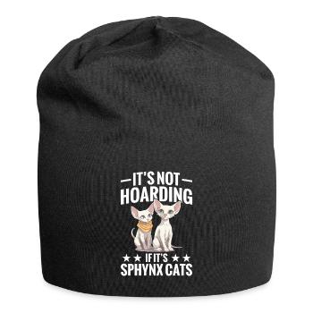 It's not hoarding if it's Sphynx cats - Jersey Beanie - black - Front