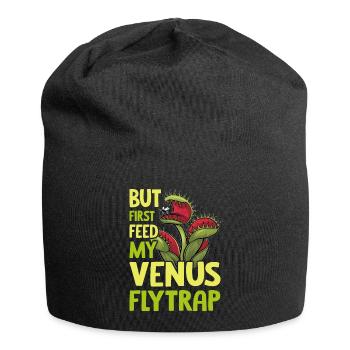 Venusfliegenfalle Karnivore Pflanze Design - Jersey-Beanie - Schwarz - Vorne