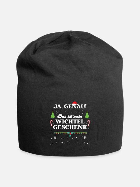 Wichteln Weihnachten Wichtelgeschenk XMAS Feier - Jersey-Beanie - Schwarz