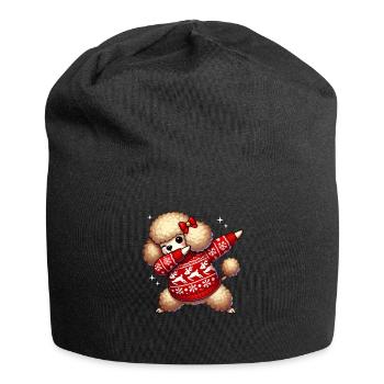 Weihnachten Pudelliebhaber Pudel Hässliche - Jersey-Beanie - Schwarz - Vorne