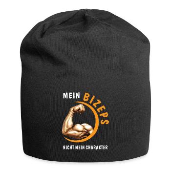 MEIN BIZEPS NICHT MEIN CHARAKTER - Jersey-Beanie - Schwarz - Vorne