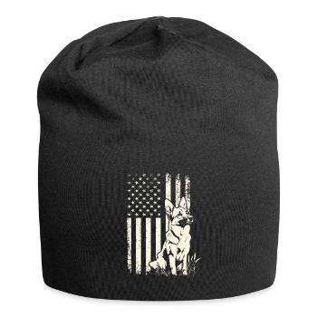 Jour de l’indépendance Drapeau du berger allemand Journée des anciens combattants - Bonnet en jersey - noir - Devant