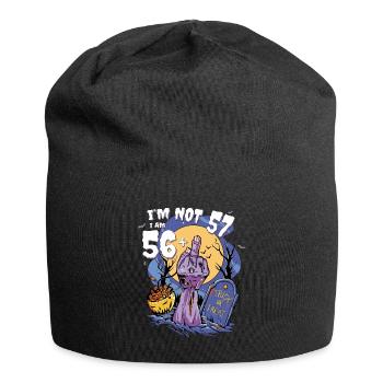 57th Birthday Zombie - 56 + Zombie Finger for - Jersey Beanie - black - Front