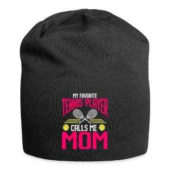 Joueur de tennis - Bonnet en jersey - noir - Devant