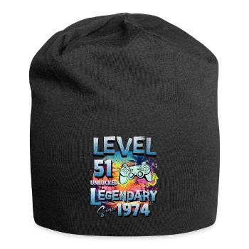 Level 51 Unlocked since 1982 Birthday - Jersey Beanie - black - Front