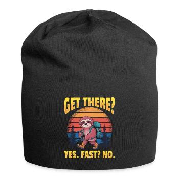 Sloth Hiking Mountains Get there? Yes. Fast? No. - Bonnet en jersey - noir - Devant