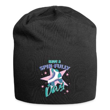 Rollerskater Party Have A Spin-Fully Day Gift Idea - Jersey-Beanie - Schwarz - Vorne