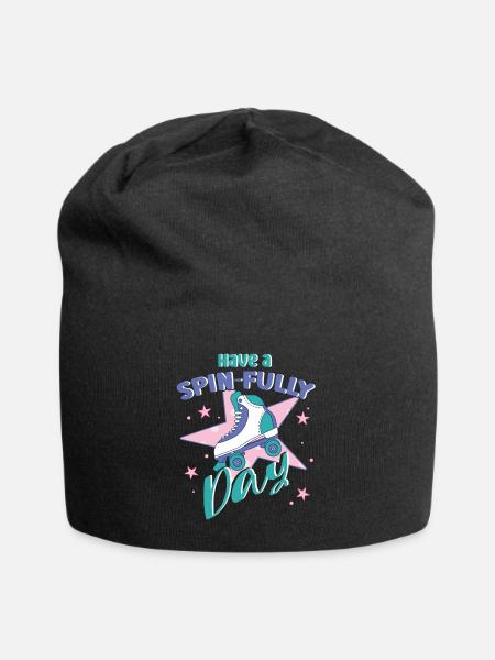 Roller Skater Party Have A Spin-Fully Day Gift Idea - Jersey Beanie - black