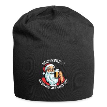 Weihnachten? Ich bin nur zum Saufen hier fun xmas - Jersey-Beanie - Schwarz - Vorne