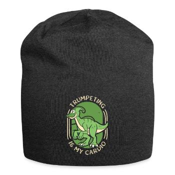 Trumpeting Is My Cardio Hadrosauridae Lover - Jersey Beanie - charcoal grey - Front