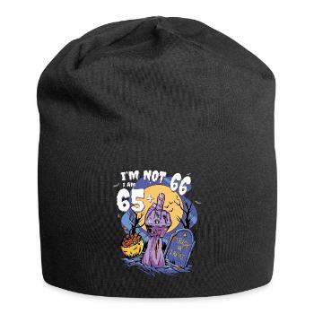 66. Geburtstag Bash - 65 + Zombie Finger für - Jersey-Beanie - Schwarz - Vorne