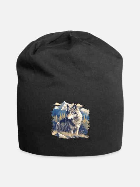 Loups Loup - Bonnet en jersey - noir