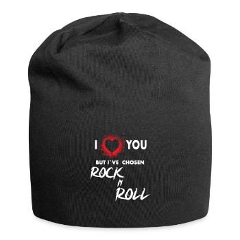 I Love But I've Chosen Rock and Roll - Jersey-Beanie - Schwarz - Vorne